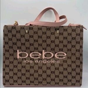 NWT Bebe Large Blush Logo Tote